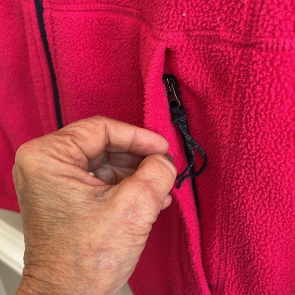 L.L. Bean Girls Fleece Zip Up Jacket Fuschia Size Large - Picture 6 of 10